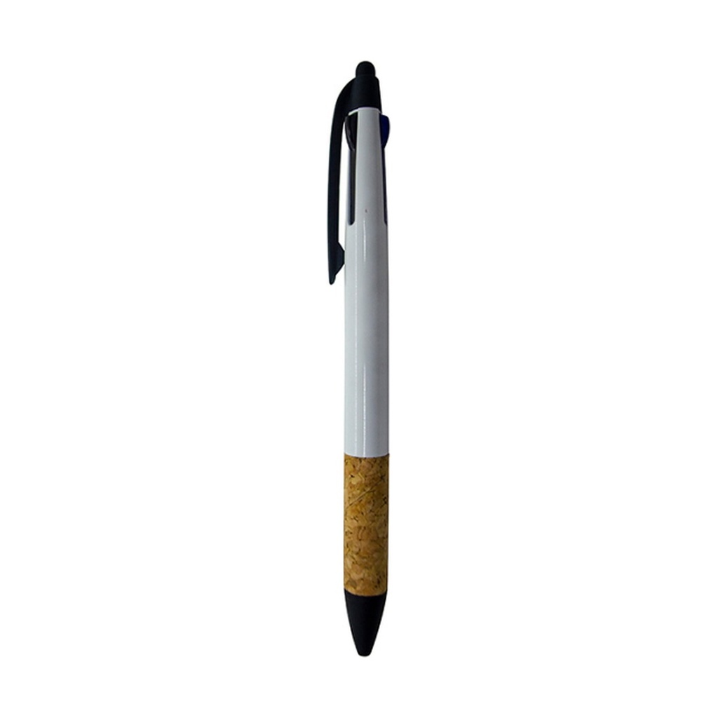 Lapicero Touch 3 Tintas Con Grip De Corcho