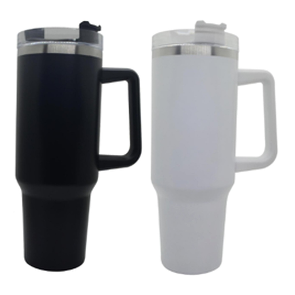 Mug Termico Doble Pared De Acero Inoxidable Con Asa