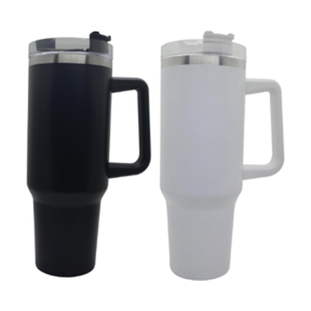Mug Termico Doble Pared De Acero Inoxidable Con Asa