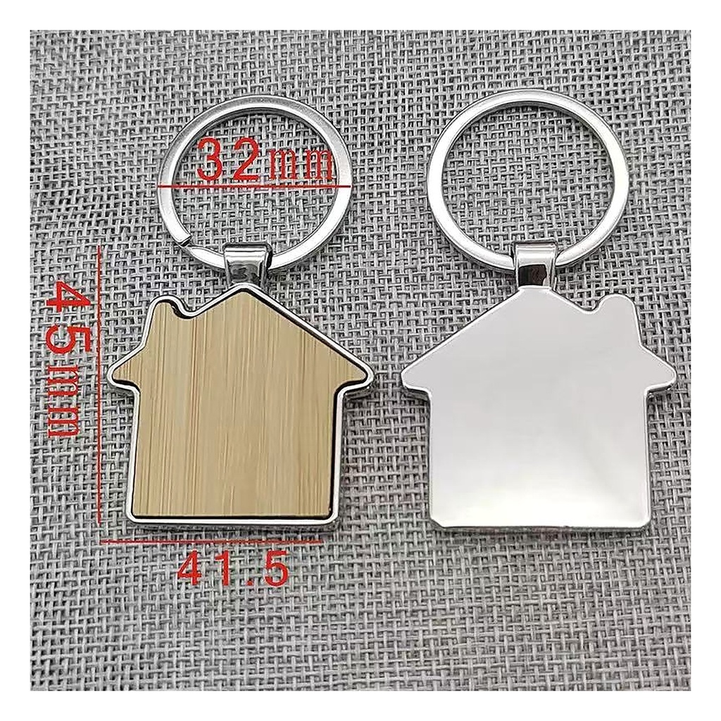Llavero De Madera Casa Con Cajita