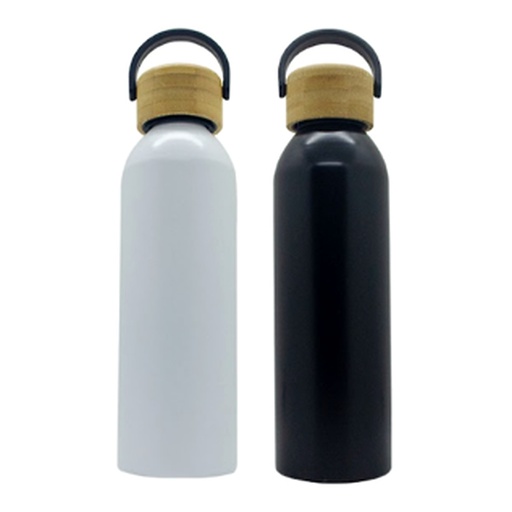 [IP-00322] Tomatodo Aluminio Tapa Bambu Acabado Mate 600 Ml