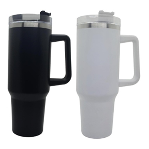 Mug Termico Doble Pared De Acero Inoxidable Con Asa