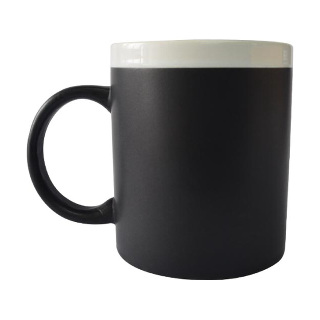 Taza Pizarra Con Borde Blanco