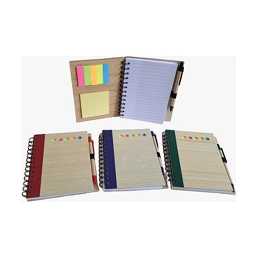 Libreta Bambú Con Lapicero En Oferta