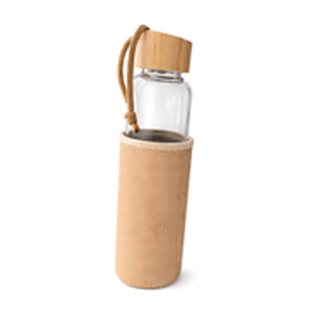 BOTELLA DE VIDRIO CON TAPA Bambú