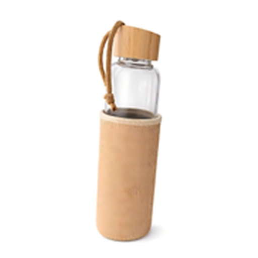 [IP-00567] BOTELLA DE VIDRIO CON TAPA Bambú