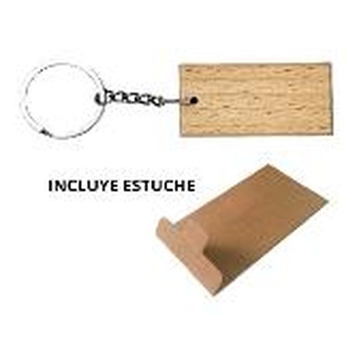 [IP-00712] Llavero Rectangular Madera
