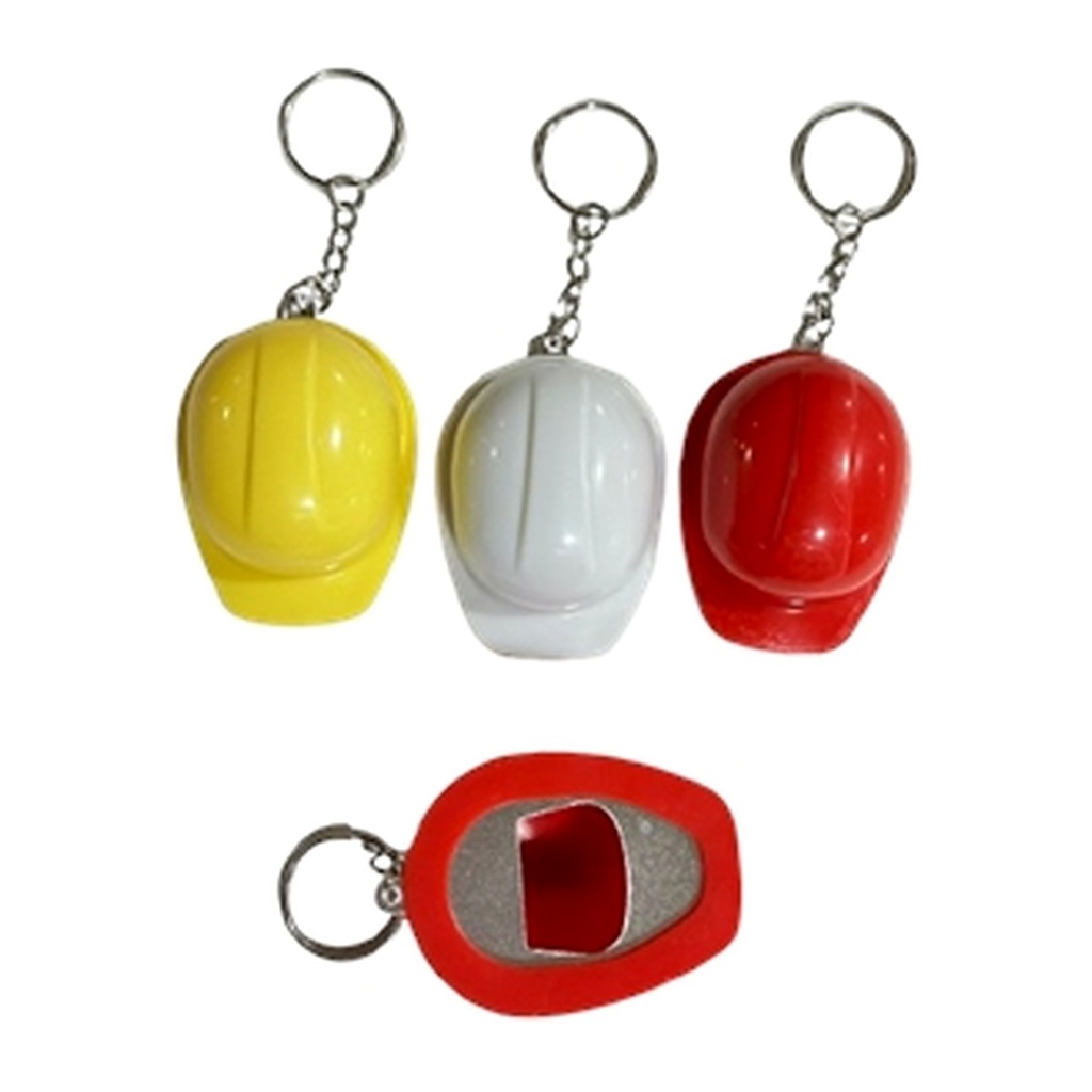 Llavero Casco Destapador Con Cajita